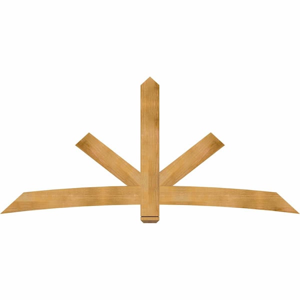 Ekena Millwork Alberta Rough Sawn Timber Gable Bracket, Western Red Cedar, 96"W x 44"H x 2"D x 6"F, 11/12 Pitch GBW096X44X0206ALB00RWR - main